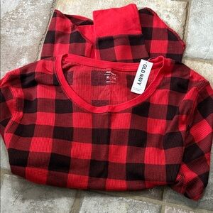 Old Navy Checkered Red and Black Top
